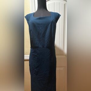 Ann Taylor Teal  Blue Midi Dress